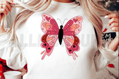 butterfly, boho, bohemian, pink, hearts, stars, love, vector, illustration, cute, trendy, decorative, graphic, design, drawing, wings, moth, nature, insect, isolated, art, element, valentine, pattern, doodle, clip art, hand drawn, outline, celestial, moon