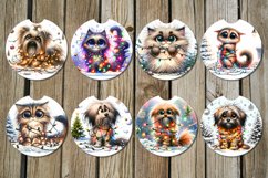 Christmas cat &amp; dog | funny Car coaster &amp; key chain design Product Image 2