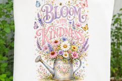 Bloom with Kindness Floral Watering Can Sublimation SVG Product Image 3