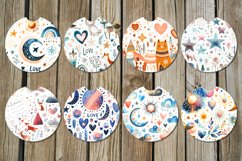 Valentine inscription | scandi Car coaster &amp; key chain Product Image 2
