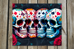 Sugar Skulls | 4 Halloween Skinny tumbler designs PL Product Image 2