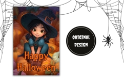 3D Halloween Witch Garden Flag, Halloween Welcome Flag Product Image 2