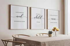 Bible Verse Wall Art Set of 3 Prints Product Image 2