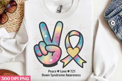 Peace Love Cure PNG, Syndrome Sublimation PNG Product Image 3