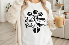 From Fur Mama To Baby Mama Svg, Pregnancy Announcement Svg. Product Image 3