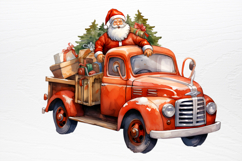 Christmas Truck Sublimation Clipart PNG Product Image 2