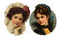 Victorian, Woman, Scraps, Ephemera, PNG, Clipart Product Image 2