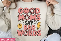 Good moms say bad words PNG, Retro Mama Sublimation PNG Product Image 3