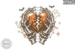 Halloween Heart Skeleton Sublimation - High-Quality 300 Dpi Product Image 1