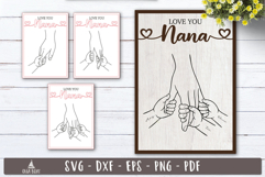 Holding Hands SVG | Personalized Mother's Day bundle Product Image 3