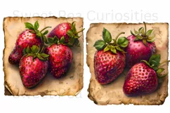 Strawberry, Strawberries, Ephemera, PNG, Clipart Product Image 2