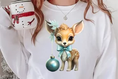 Christmas Baby Animals Clipart, Christmas Animal Safari Product Image 2