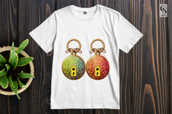 Vintage Decorative Padlocks Clipart Sublimation PNG Product Image 2