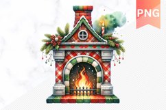 Christmas Fireplace Clipart Bundle - Christmas Sublimation Product Image 3