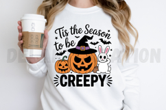 Tis The Season To Be Creepy Halloween Bunny Sublimation PNG Product Image 2