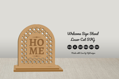 Welcome Sign Stand Laser Cut SVG Product Image 1