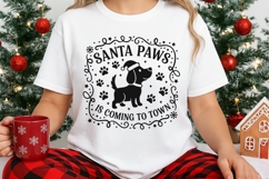 Santa Paws Is Coming To Town Svg, Funny Dog Christmas Svg. Product Image 3