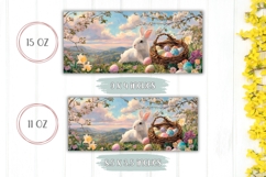 Cartoon Easter Eggs Mug Wrap, Easter Basket Mug Template Product Image 2