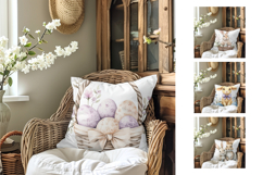 Watercolor Easter Pillow Designs, Easter Lamb Pillow PNG Product Image 2