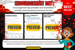 Encouragement day printable worksheet activities educational Product Image 2