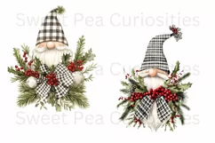 Christmas, Gnome, Ephemera, PNG, watercolor, Clipart Product Image 2