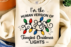 Christmas tangled lights PNG, Christmas Sublimation Design Product Image 2