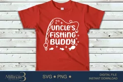 Uncle's Fishing Buddy Onesie,My Uncle Baby Bodysuit T-Shirt Product Image 2