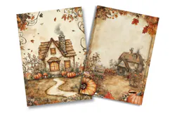 Rustic Autumn Cottage Junk Journal Pages Product Image 2
