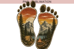 Vintage Bigfoot Footprints PNG, Camping Footprint Clipart Product Image 2