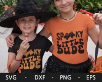 Spooky Little Dude svg, Toddler Halloween svg, Retro svg Product Image 3