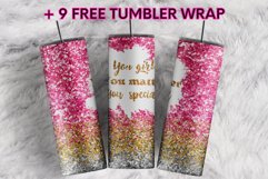 You Matter Pink Gold Silver Glitter 20oz tumbler sublimation Product Image 1