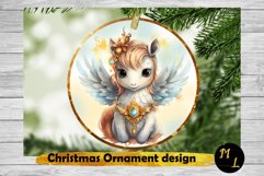 Watercolor Unicorn Christmas Ornament ,Christmas Ornament Product Image 1