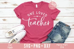 One Loved Teacher SVG / Teacher SVG / Valentines SVG Product Image 1