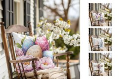 Floral Easter Pillowcase Template, Easter Basket Pillow Product Image 2