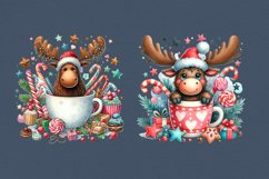 Cute Christmas Deers. PNG sublimation Product Image 3
