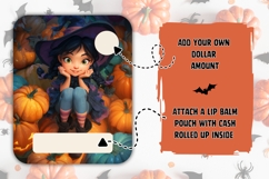 Cute Halloween Little Witch Gift Card Template Product Image 2