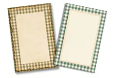 Rustic Green Gingham Junk Journal Pages Product Image 2