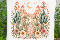 Boho Desert Wildflower Cactus Mountain Sublimatio SVG Product Image 3