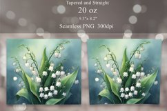 Lilies of the Valley Tumbler Sublimation | Watercolor Wrap Product Image 2