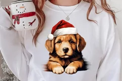 Christmas Peeking Dogs Clipart, Christmas PNG Product Image 2
