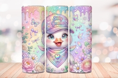 Cute Goose 20 OZ Skinny Tumbler Wrap Sublimation Png. Product Image 2