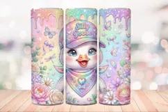 Cute Goose 20 OZ Skinny Tumbler Wrap Sublimation Png. Product Image 2