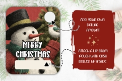Cartoon Snowman Money Card, Christmas Gift Card Printable Product Image 2