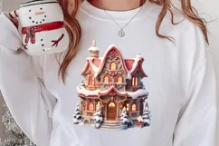 Fairy Christmas House Sublimation Clipart, Fairy Christmas Product Image 2