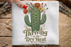 Rhinestone Cactus PNG, Thriving In The Dry Heat Sublimation Product Image 1