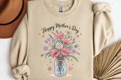 Happy mother&#039;s day PNG, Vintage Flowers Sublimation PNG Product Image 3