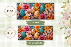 Colorful Easter Eggs Mug Wrap Design, Spring Mug Template Product Image 2