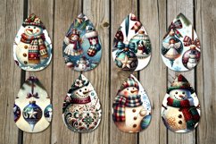 Vintage Christmas | 8 Teardrop earring Sublimation designs Product Image 2