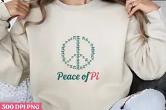 Peace of Pi PNG, Pi Day Sublimation PNG Product Image 1