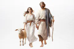 Christmas Nativity Watercolor Clipart PNG Product Image 2
